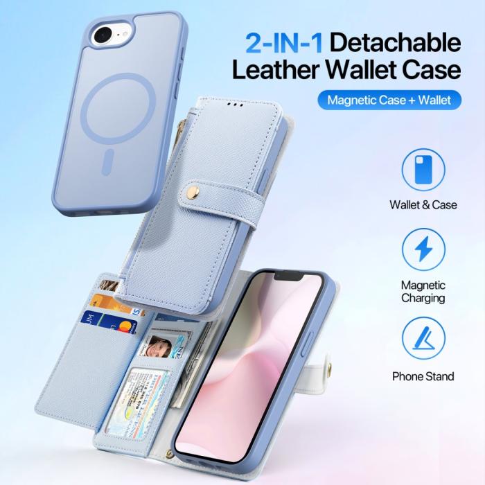Bild 3, DUX DUCIS DUX DUCIS iPhone 17e / 16e 2in1 Magnet Fodral Lawa Series Blå