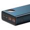 BASEUS Baseus 65W 20000 mAh Power Bank USB-C/USB-A/MicroUSB QC PD Blå