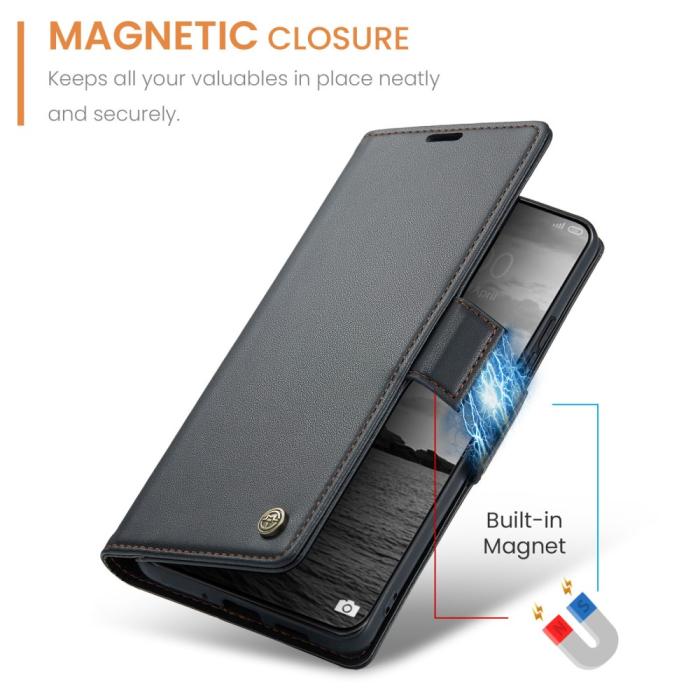 Bild 6, CASEME CASEME Xiaomi 14 Ultra Fodral Läder RFID Svart