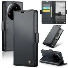 CASEME CASEME Xiaomi 14 Ultra Fodral L&auml;der RFID Svart