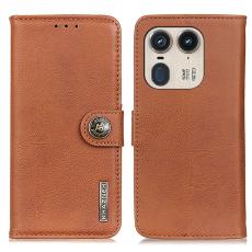 KHAZNEH KHAZNEH Motorola Edge 50 Ultra 5G L&auml;der Fodral Brun