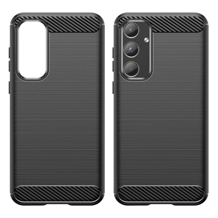 Bild 2,  Samsung Galaxy A55 5G Skal Borstad Stål Textur Svart