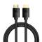 BASEUS Baseus 1.5m 8K HD 60Hz HDMI - HDMI Guldpläterad Nylon Kabel Svart