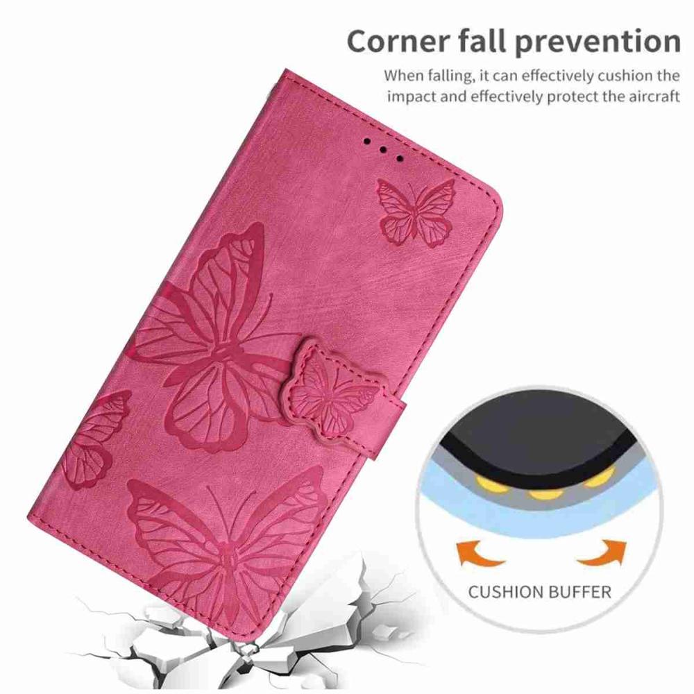  OnePlus 15 Fodral Med Fjäril Tryck Rosa