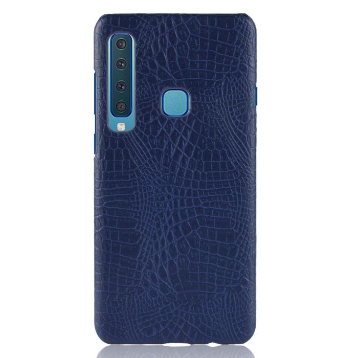 Bild 2,  Samsung Galaxy A9 (2018) - Krokodil Mönster Skal - Mörk Blå
