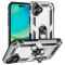  iPhone 17 Skal Shockproof Hybrid Ring Silver