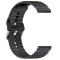  Klockarmband 22 mm Silikon Wave Design Svart