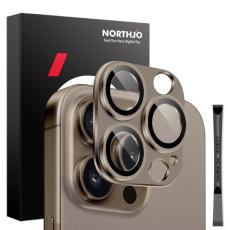 NORTHJO NORTHJO iPhone 16 Pro/16 Pro Max Linsskydd Brun
