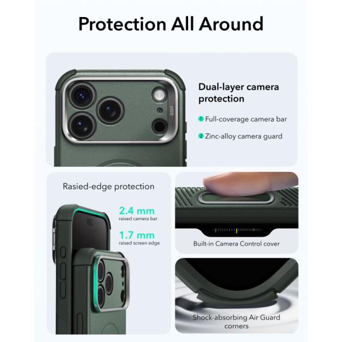 Bild 5, ESR ESR iPhone 18 Pro Max/17 Pro Max Skal MagSafe Cyber Tough Kickstand