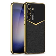 GKK GKK Galaxy S25 Plus Skal L&auml;der Hybrid Electroplate Svart