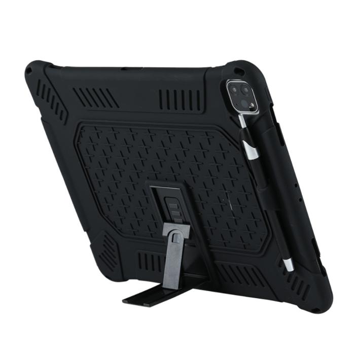 Bild 4,  iPad Pro 12.9 (2018/2020/2021) - Hybrid Skal Kickstand Och Rem - Svart