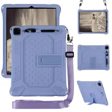  iPad Pro 12.9 (2018/2020/2021) - Hybrid Skal Kickstand Och Rem - Lila