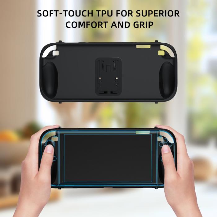 Bild 2, JYS JYS Nintendo Switch 2 Skal TPU Kickstand Svart