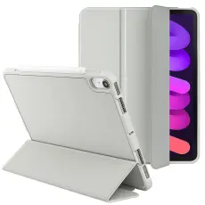  iPad Mini 2024/2021 Fodral Tri-Fold Pennh&aring;llare Gr&aring;