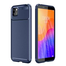  Huawei Y5p - Kolfiber Textur Skal - Bl&aring;