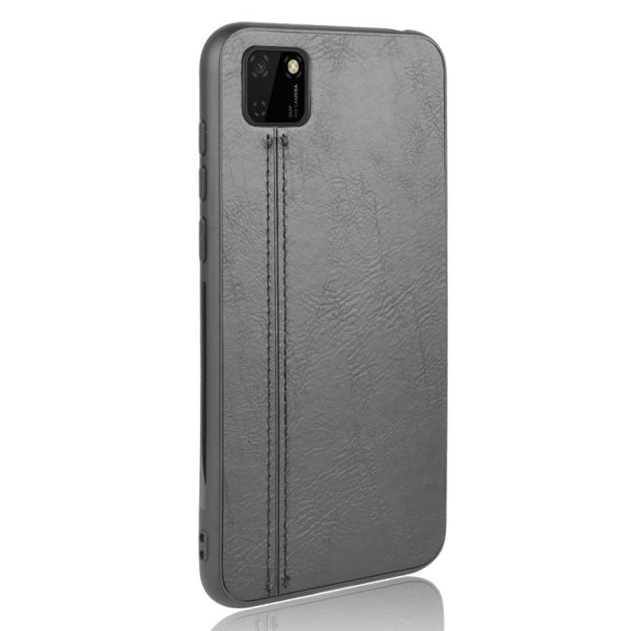 Bild 3,  Huawei Y5p - Hybrid Läder Skal - Svart