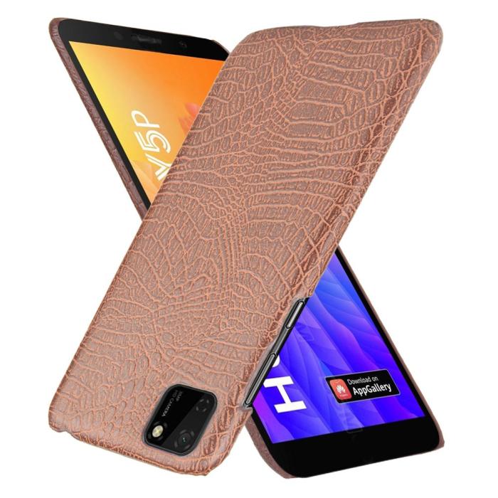 Bild 2,  Huawei Y5p - Krokodil Mönster Skal - Brun
