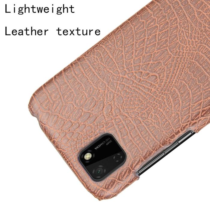 Bild 4,  Huawei Y5p - Krokodil Mönster Skal - Brun