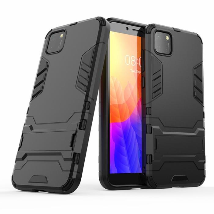 Bild 2,  Huawei Y5p - Hybrid Skal med Kickstand - Svart