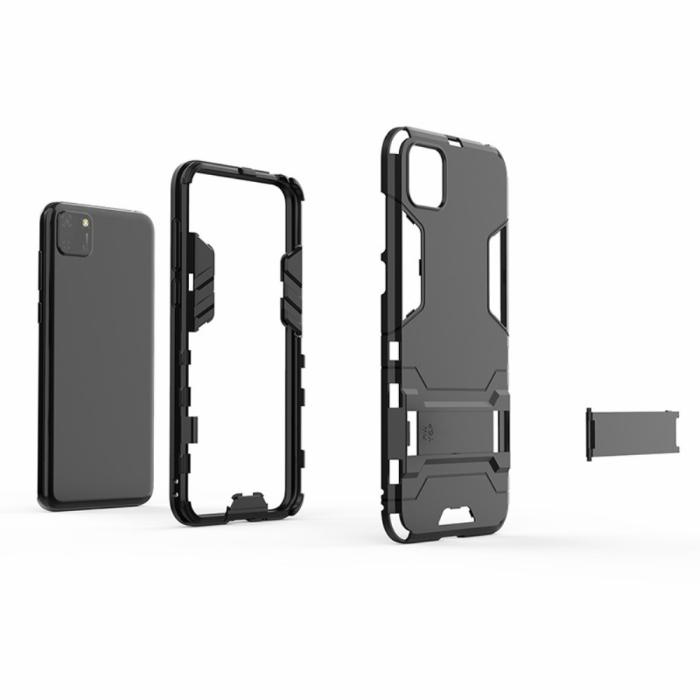 Bild 3,  Huawei Y5p - Hybrid Skal med Kickstand - Svart