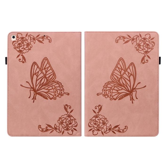 Bild 2,  iPad 10.2 2019/2020/2021 Fodral Butterfly Flower Rosa