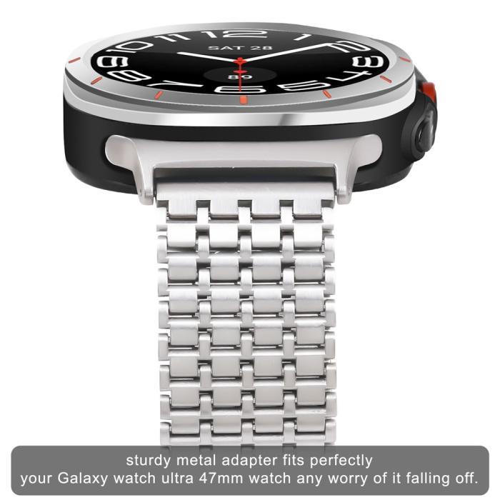 Bild 4,  Galaxy Watch 8 46/44/40 mm Armband Magnetisk Loop Silver