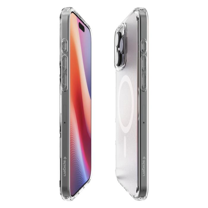 Bild 4, Spigen Spigen iPhone 16 Pro Skal MagSafe Ultra Hybrid Frostad Transparent