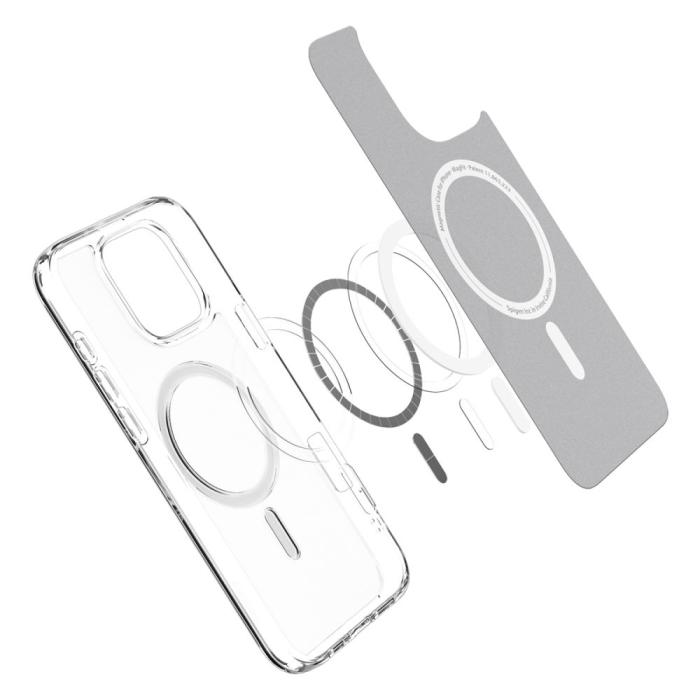 Bild 5, Spigen Spigen iPhone 16 Pro Skal MagSafe Ultra Hybrid Frostad Transparent