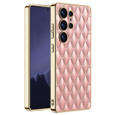 GKK GKK Samsung Galaxy S25 Ultra Skal Diamond Hybrid L&auml;der Rosa