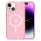  iPhone 15 Skal MagSafe Hybrid Glitter Rosa