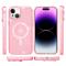  iPhone 15 Skal MagSafe Hybrid Glitter Rosa