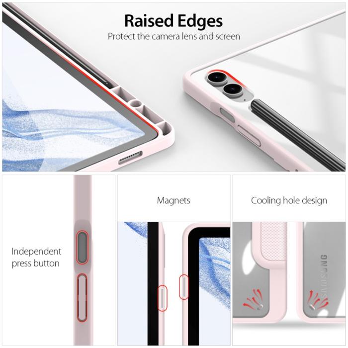 Bild 3, DUX DUCIS DUX DUCIS Galaxy Tab S9 FE Plus Fodral TOBY Hybrid Rosa