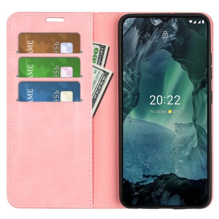Bild 5,  Nokia G11 / G21 Fodral Flip Skin Touch Rosa
