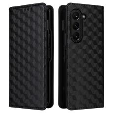  Galaxy Z Fold 6 Fodral L&auml;der Svart
