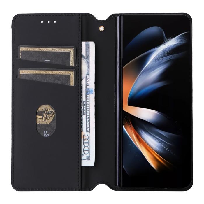Bild 2,  Galaxy Z Fold 6 Fodral Läder Svart