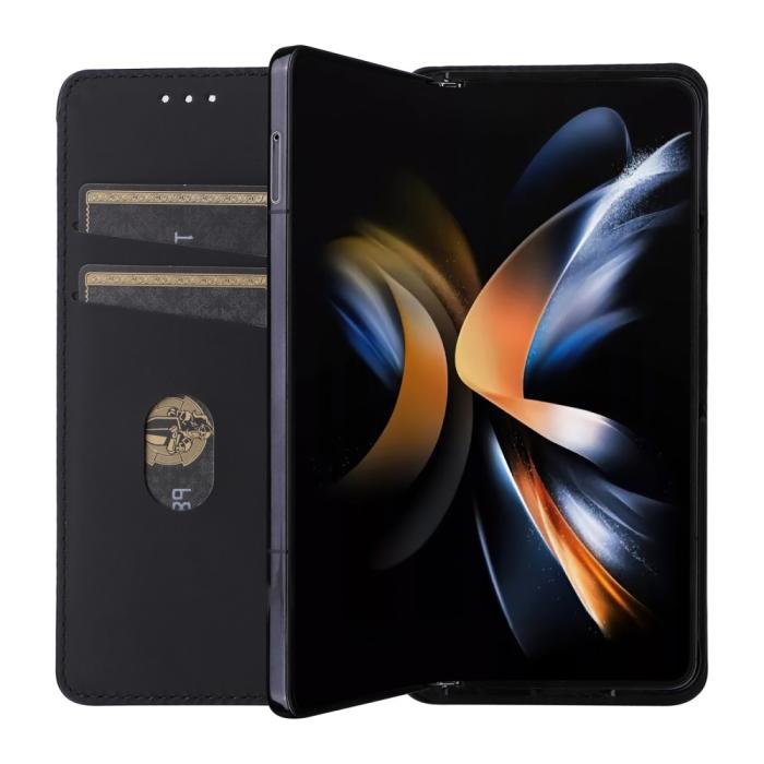 Bild 3,  Galaxy Z Fold 6 Fodral Läder Svart