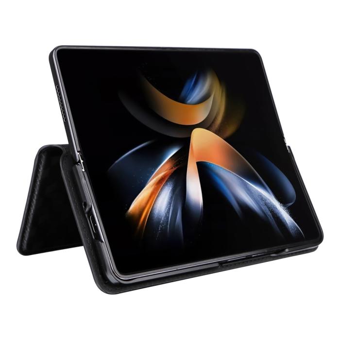 Bild 4,  Galaxy Z Fold 6 Fodral Läder Svart