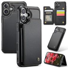CASEME CASEME iPhone 16 Plus Skal RFID Kickstand Pl&aring;nbok Svart