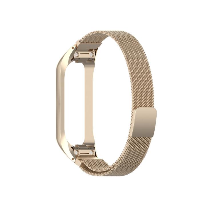 Bild 3,  Samsung Galaxy Fit 2 Metall Armband Milanese Loop Champagne Guld