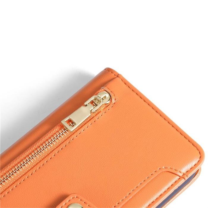 Bild 6,  Xiaomi Redmi 15C Fodral Läder Multifunktionellt Orange