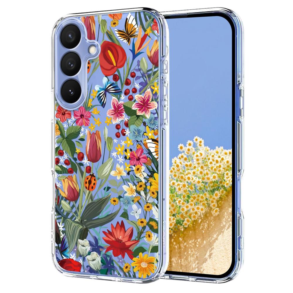  Samsung Galaxy S26 Skal Med Tryck Fjärilar/Blommor