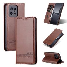 AZNS AZNS Xiaomi 13 5G Fodral Flip L&auml;der M&ouml;rk Brun