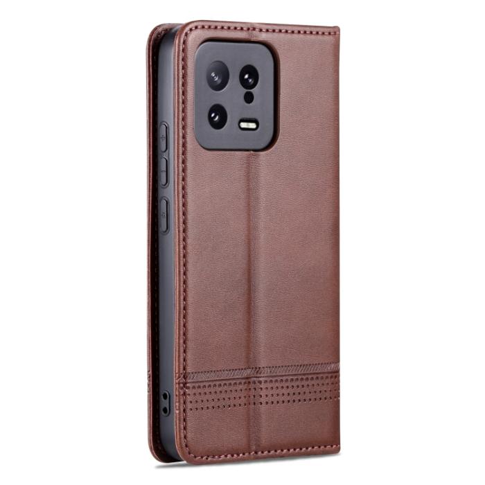 Bild 3, AZNS AZNS Xiaomi 13 5G Fodral Flip Läder Mörk Brun