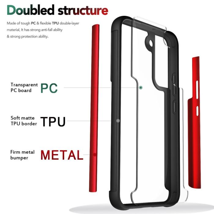 Bild 3,  Samsung Galaxy S22 Plus Skal Hybrid Shockproof Blå