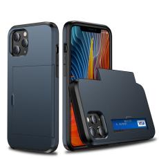  iPhone 12 Pro Max - Hybrid Skal Med Kortfack - Bl&aring;