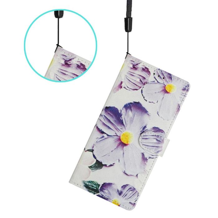 Bild 4,  Xiaomi 17 Fodral Läder Blommor Lila