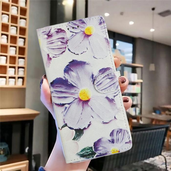 Bild 5,  Xiaomi 17 Fodral Läder Blommor Lila