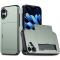  iPhone 16 Plus Skal Hybrid Med Kortfack Militär Grön