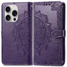  iPhone 16 Pro Fodral Mandala L&auml;der Lila