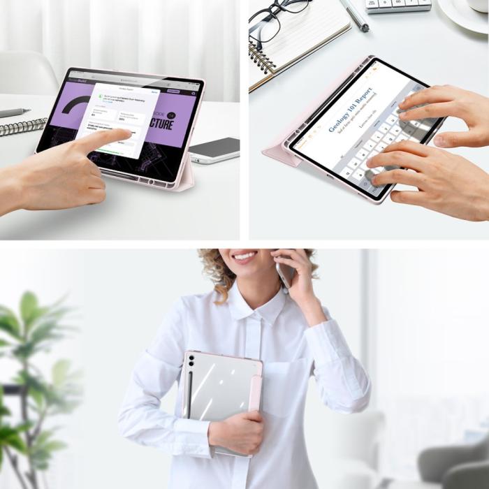 Bild 5, DUX DUCIS DUX DUCIS Galaxy Tab S9 FE Plus Fodral TOBY Hybrid Rosa